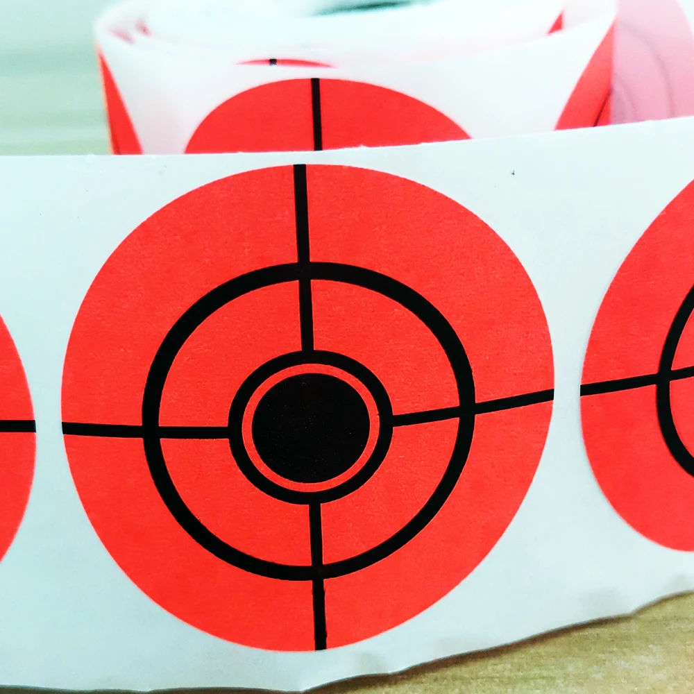 1 рулон 250 целевой бумаги 2 дюйма или 3 дюйма наклейки мишень оранжевый самоклеящийся наклейки мишень для стрельбы от AliExpress WW