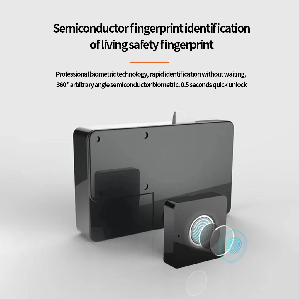 

Keyless Fingerprint Lock Semiconductor Intelligent Drawer Lock High Sensitivity Anti-Theft Lock For Cabinet Locker Cupboards