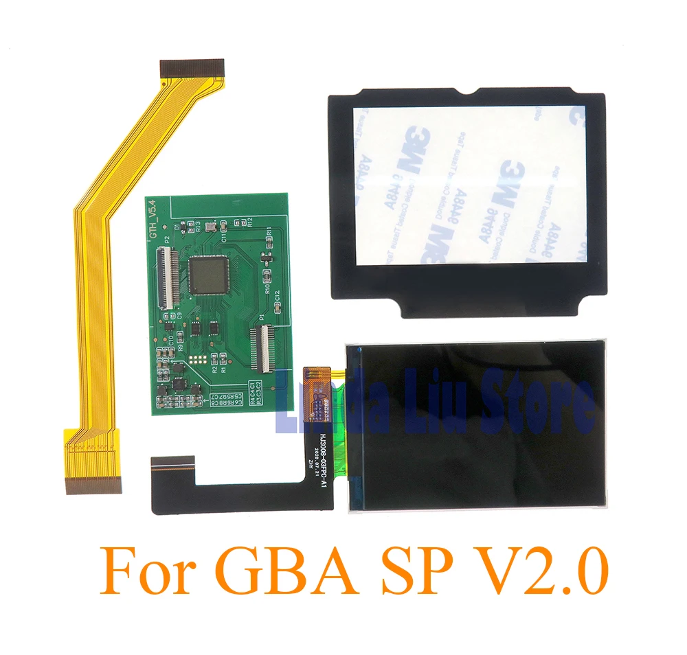 

1SET Highlight IPS LCD Screen For GBA SP Brightness V2.0 LCD Screen For GameBoy Advance SP Low Power Screen IPS LCD Screen