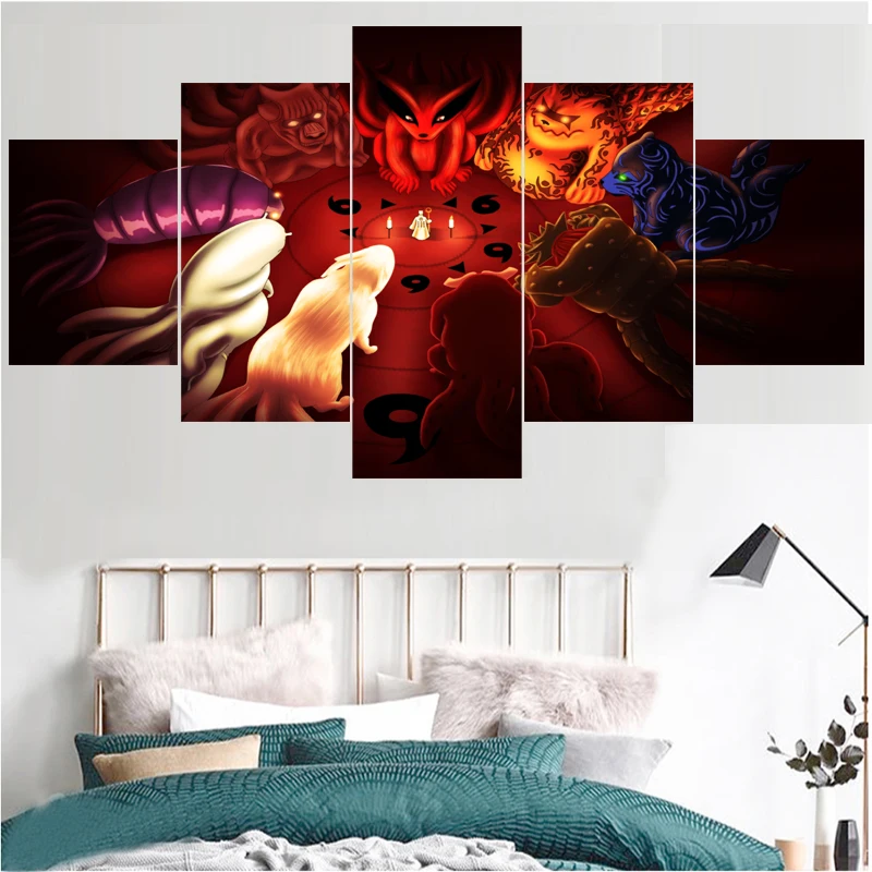 Мультфильм Наруто девять зверей картины для спальни стены искусства домашний