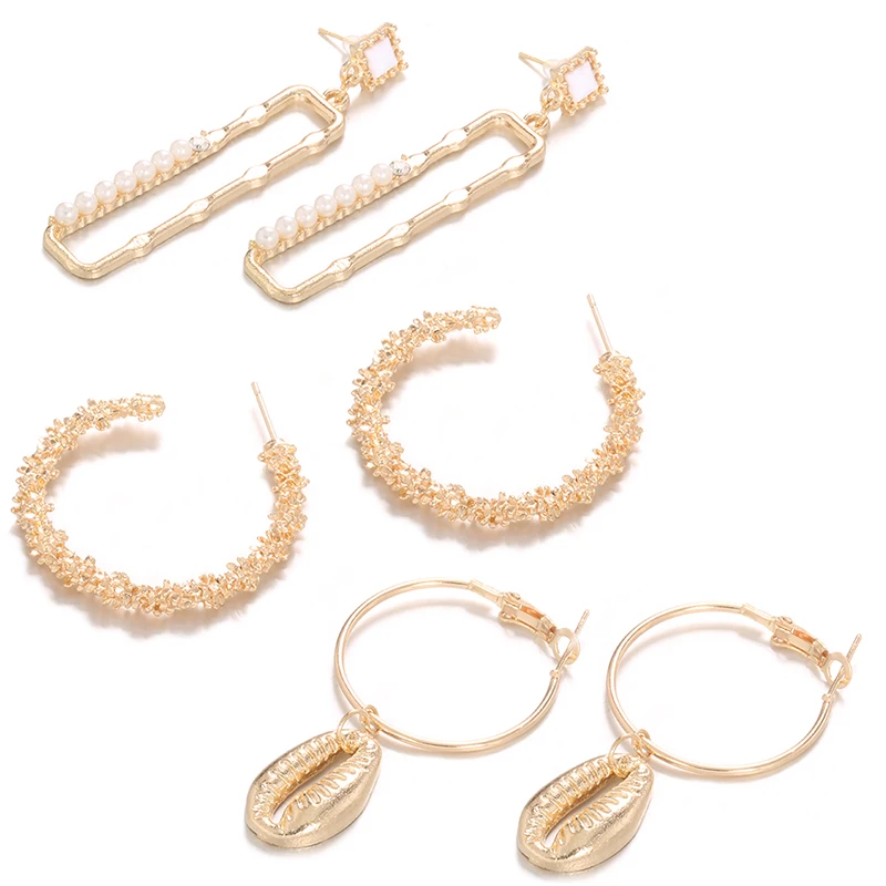 6 шт./набор женские серьги-гвоздики