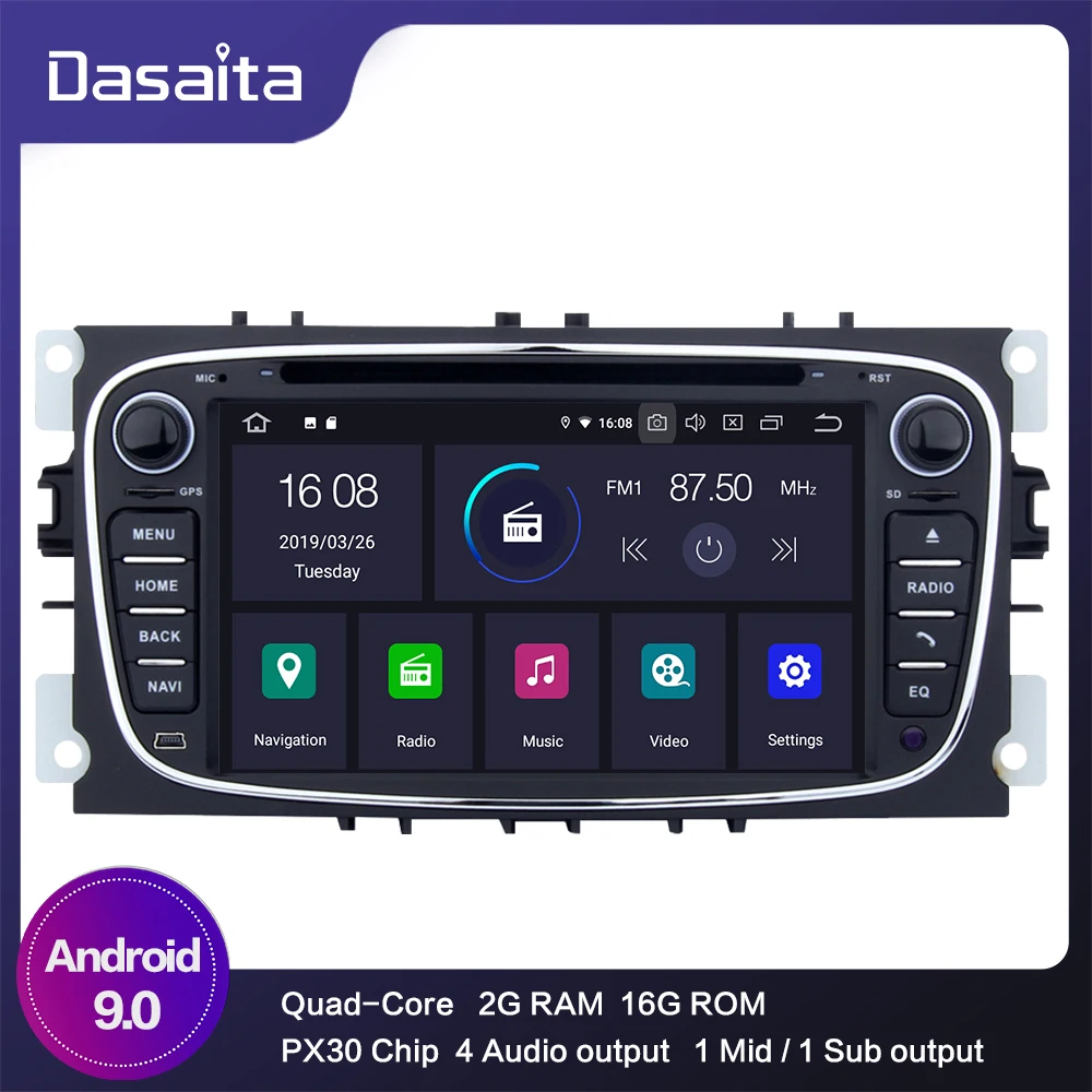 Android 9 0 автомобиля 1 din стерео для Ford focus 1999 2000 2001 2002 2003 2004 2005 2006 2007 2008 GPS