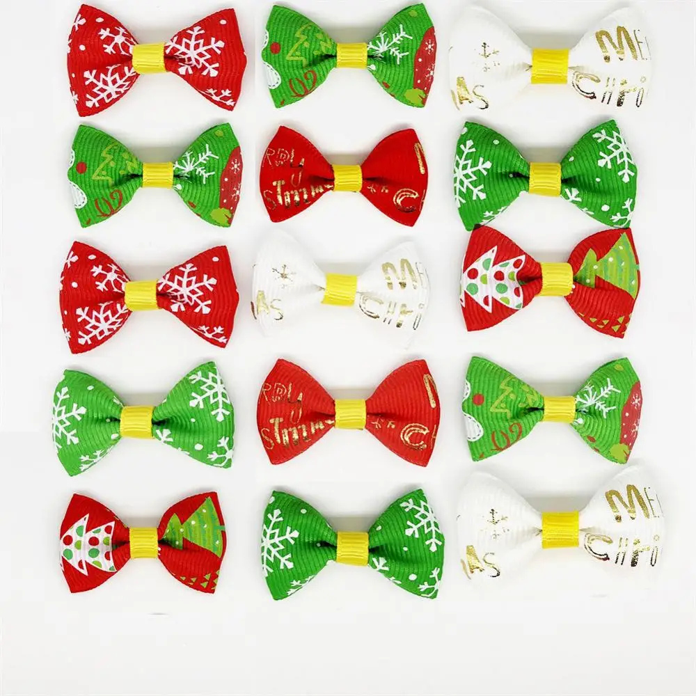 50 шт. уход за шерстью домашних животных Рождество праздник ручной работы бантом