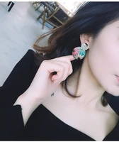national style printed frosted color preserving high end jewelry earrings