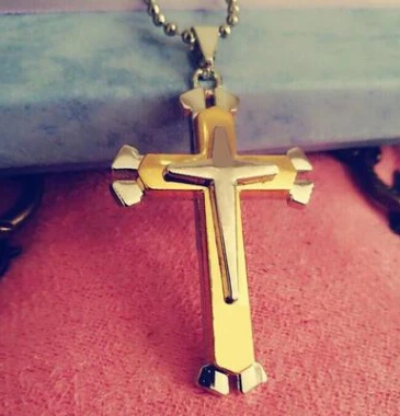 Женское Ожерелье с крестом цепочка цепочкой Серебряный Замочек Кулон модное