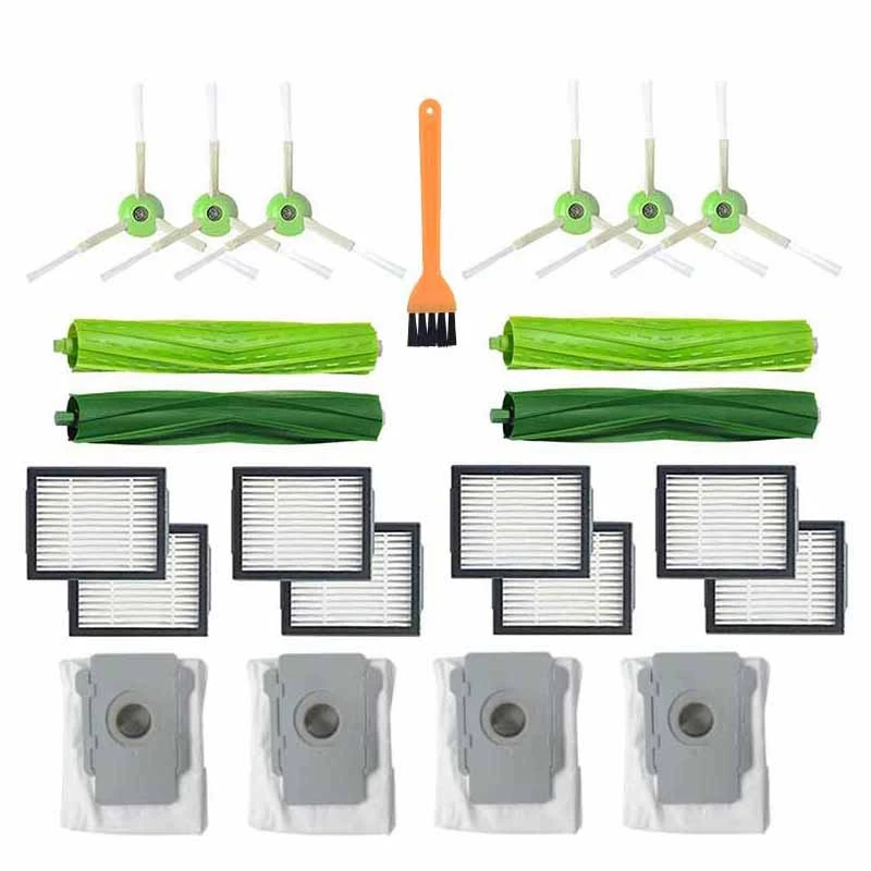 

Top Deals 23PCS Rolling Brush Hepa Filter Side Brush for IRobot Roomba I7 E5 E6 I Series Robot Vacuum Cleaner Replacement Spare