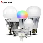 AC100  240V MiBoxer(Mi светильник) 2,4G светодиодные лампы Точечный светильник MR16 GU10E27 лампа Смарт Беспроводной 46912 Вт цветовая температураRGB + CCT светодиодный светильник