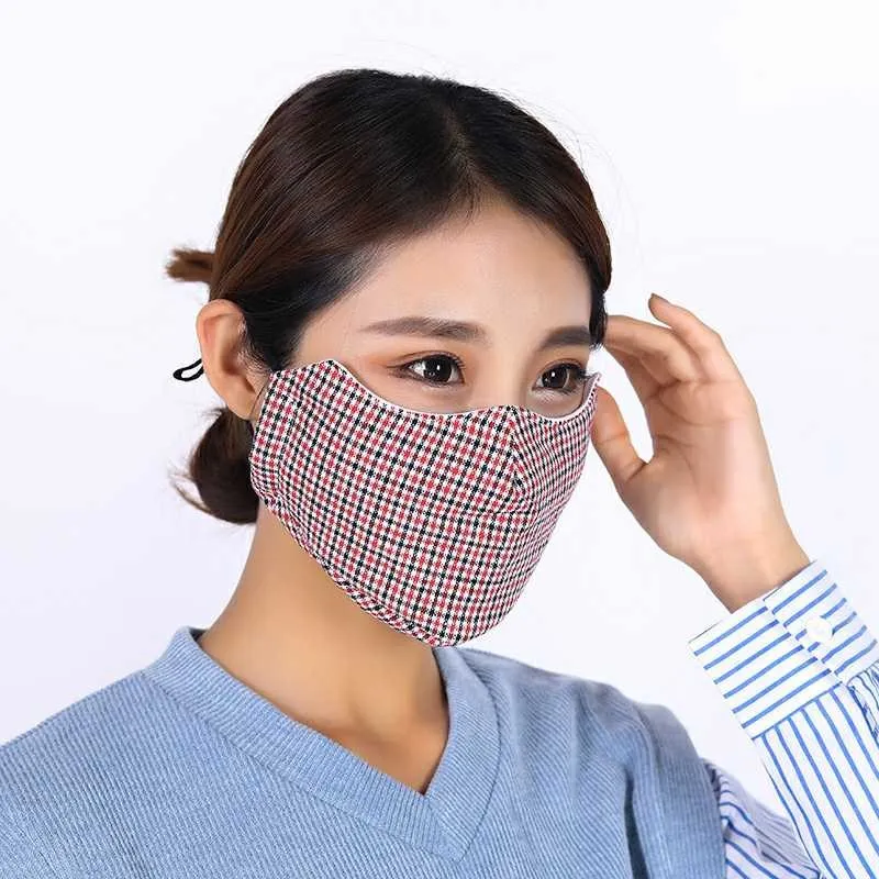 4 шт. Зимняя Маска из хлопка PM2.5 маска от пыли моющаяся многоразовая Ветрозащитная