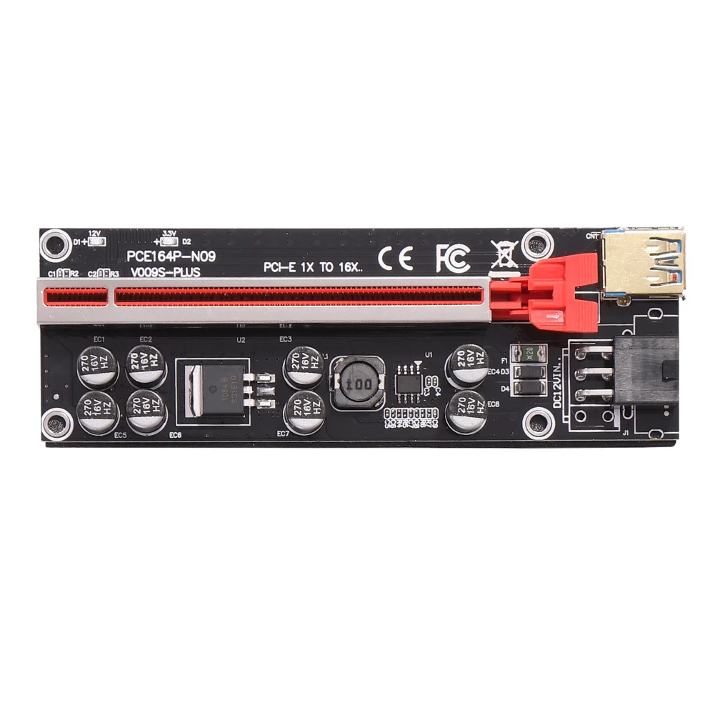 Простая установка штепсельный разъем USB 3.0 PCI-E Riser Express 1X на 16X адаптер SATA для