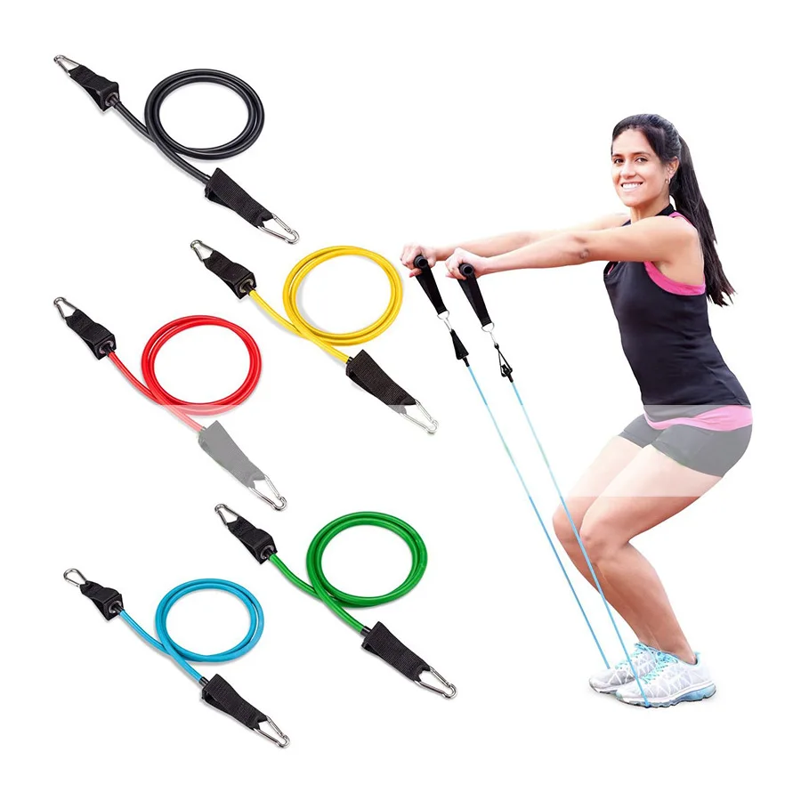 

New 11Pcs Training Resistance Bands Set Exercise Bands Door Anchor Handles Waterproof Carry Bag Legs Ankle Straps XD88