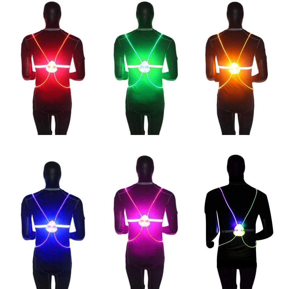 360 светоотражающий светодиодный жилет для вождения высокая видимость ночной бег