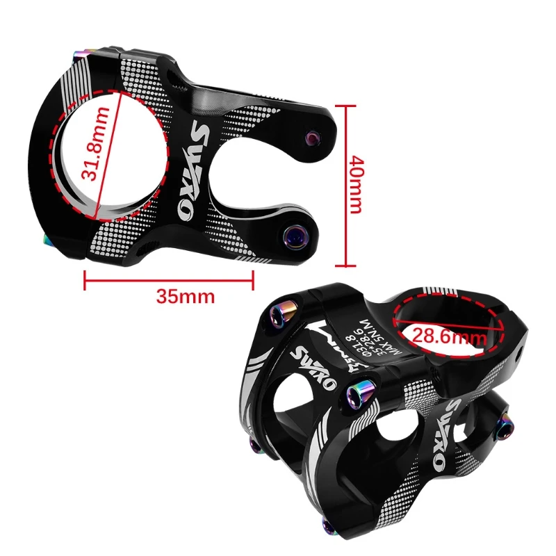 

31.8 Stem Bike Stem Wake Mountain Bike Stem MTB Handlebar Stem 0 Degree Rise Dh Am Enduro 28.6mm Mountain Bike