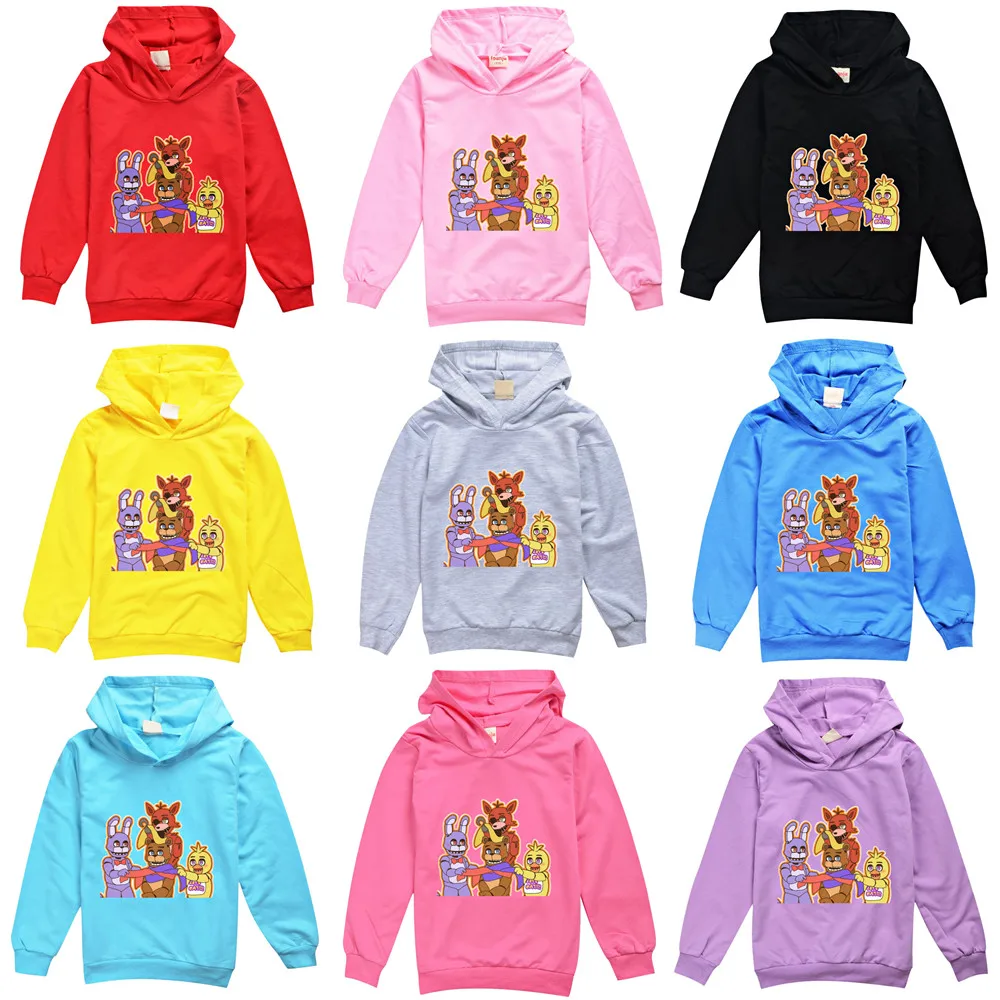 

FNAF Neutral Kid Hoodies Hoody Shirts Autumn Sprig Long Sleeve Sweater Tops Boy tshirts Clothes