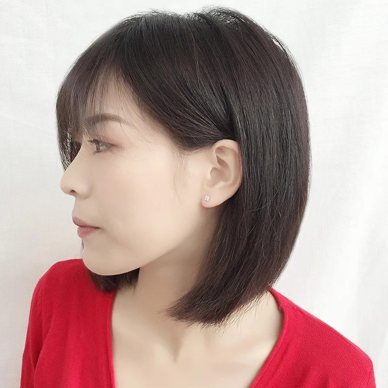 

925 Sterling Silver Piercing Crystal Stud Earrings for Women Kids Party Wedding Jewelry brincos femme Pendientes eh1300