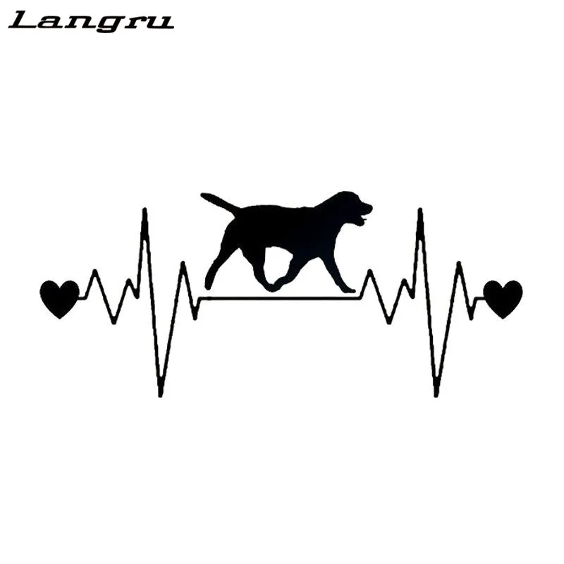 Langru Лабрадор собака сердцебиение живое Авто наклейки виниловая наклейка