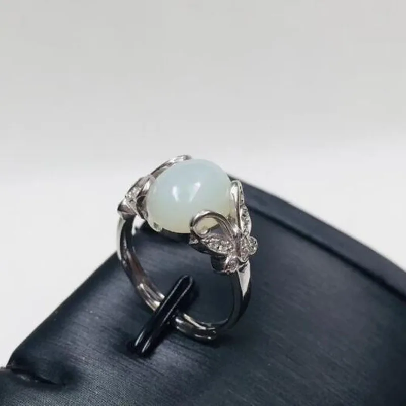 Женское кольцо бабочка с инкрустацией из серебра 925 пробы этническое серебряное