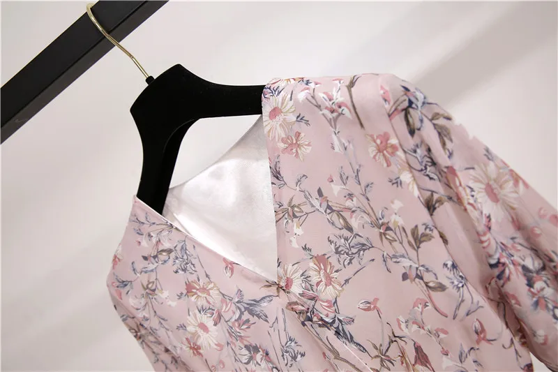 Платье женское шифоновое Двухслойное с принтом свободное ТРАПЕЦИЕВИДНОЕ мини