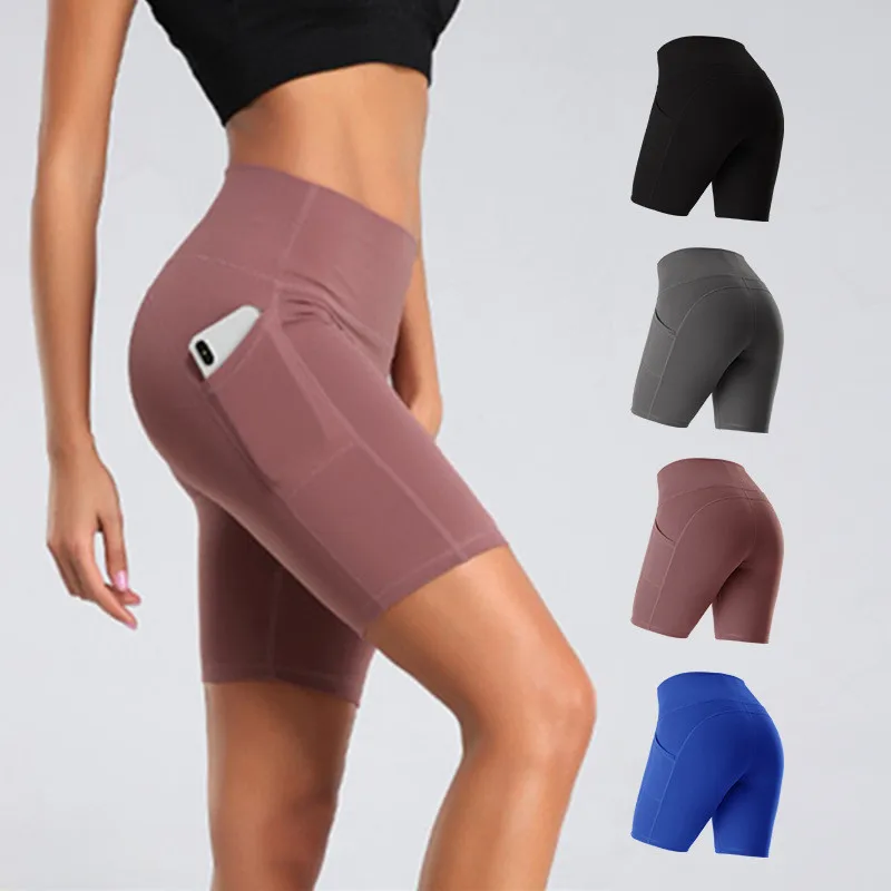 Шорты женские спортивные с высокой талией эластичные эффектом пуш-Апа для