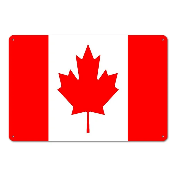 

Flag Of Canada Metal Tin Sign Metal Posters Metal Home e Home Decor Home & Kitchen Office Wall D