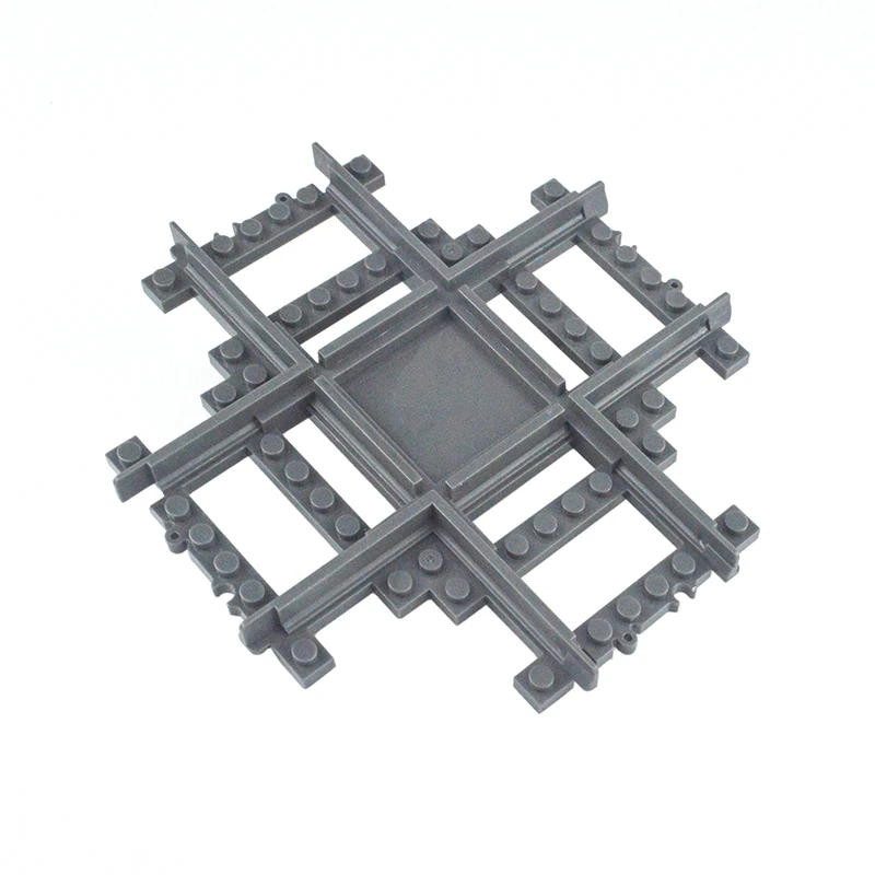 

4519 Cross Track Train Tracks City trein Straight Curved Railway Building Blocks Bricks Model Compatible All Brands Train Rails