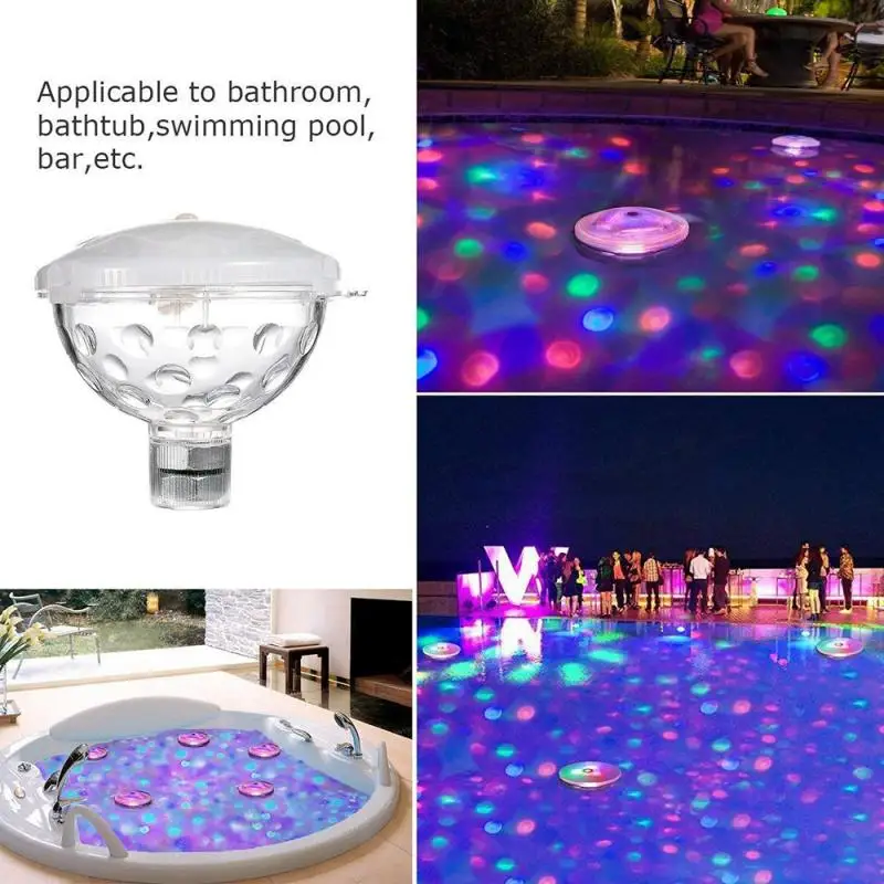 Плавающий подводный RGB светодиодный светильник для дискотеки светящееся