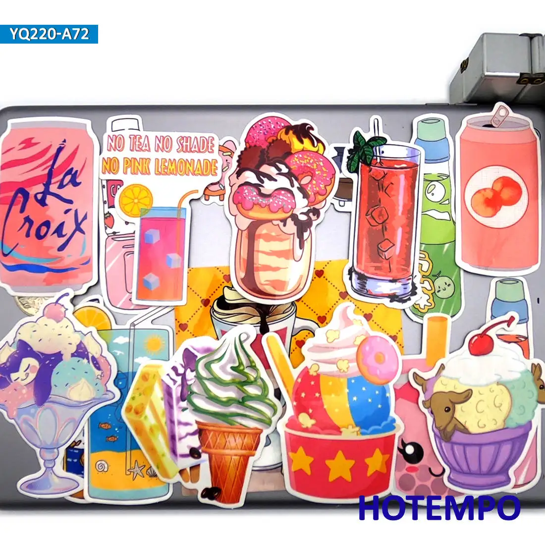 70 шт милые летние напитки десерты мороженое мультфильм стиль наклейки для