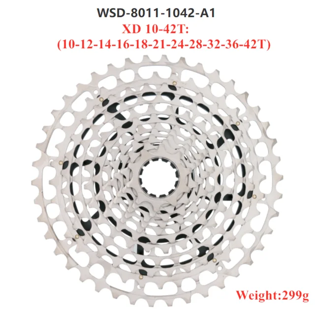 

SROAD 11s 10-36T 10-42T 11-42T 11 speed MTB Bicycle Cassette STEEL CNC Bike Freeewheel fits SRAM XD Super Light CNC Made 261g