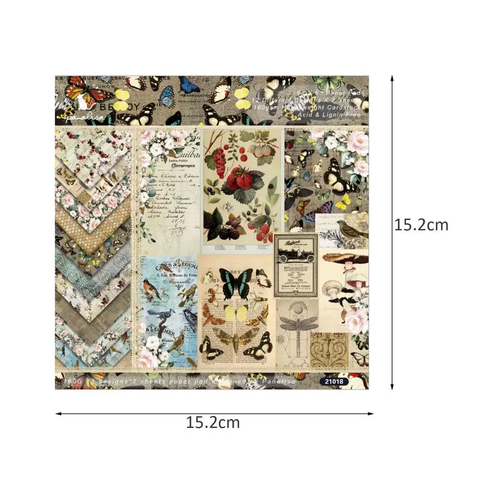 

12 Patterns Aesthetic Stickers For Journaling Vintage Scrapbook Paper Scrapbooking Supplies Scrapbook Paper For Journaling Jo