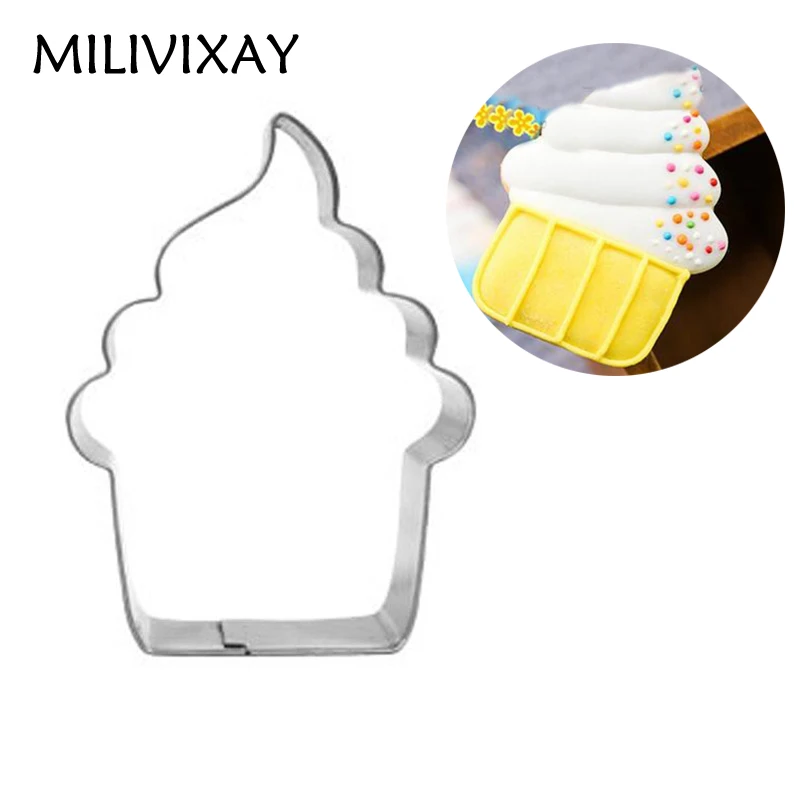 MILIVIXAY 1 шт. конусное мороженое печенье резак из нержавеющей стали форма для тортов