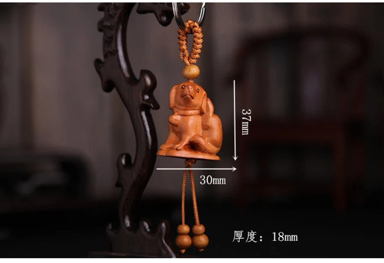 Брелок с деревянными животными 12 китайских знаков зодиака шт./лот 100 | Украшения и