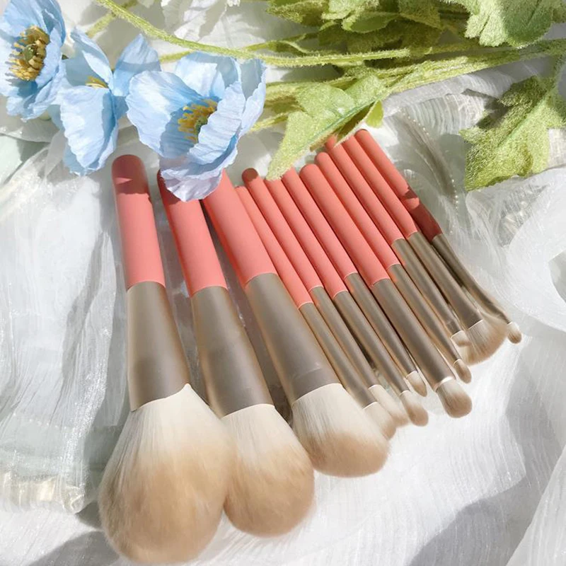 

Профессиональный набор кистей для макияжа 10 шт., кисти для пудры, летние кисти для глаз и лица, косметический инструмент для макияжа