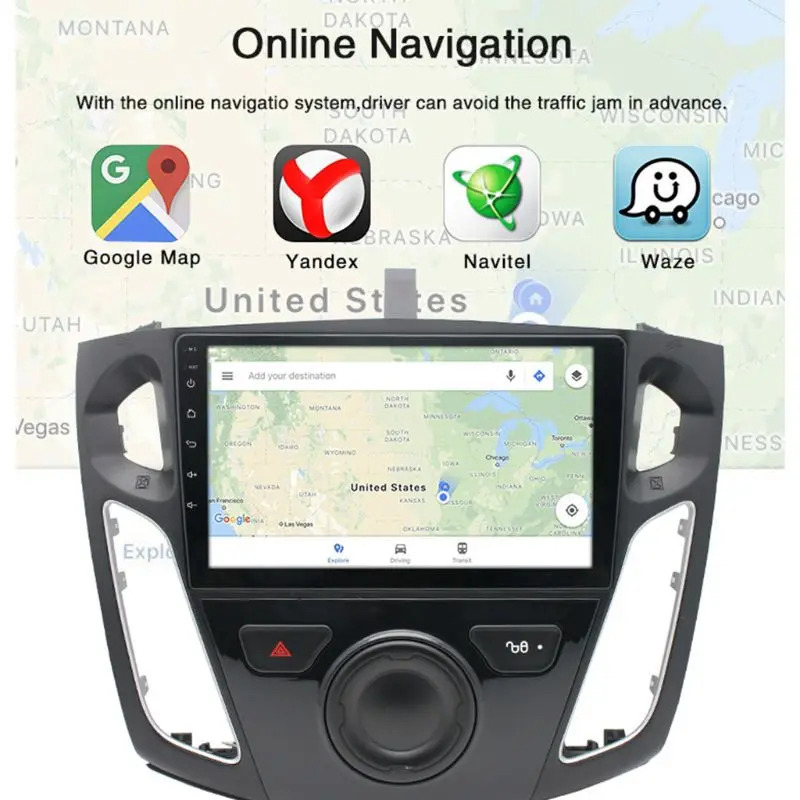 

9 Inch Quad Core 1G Running 16G Memory Car Radio GPS-Touch Navigator for Focus