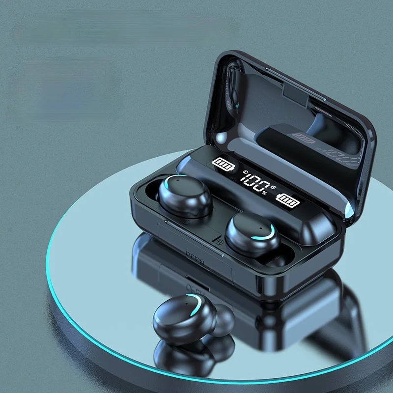 

Smart Digital Display Bluetooth 5.0 Earphones Wireless Bluetooth Sports Headset Battery Prompt In-ear Stereo Headset Microphone