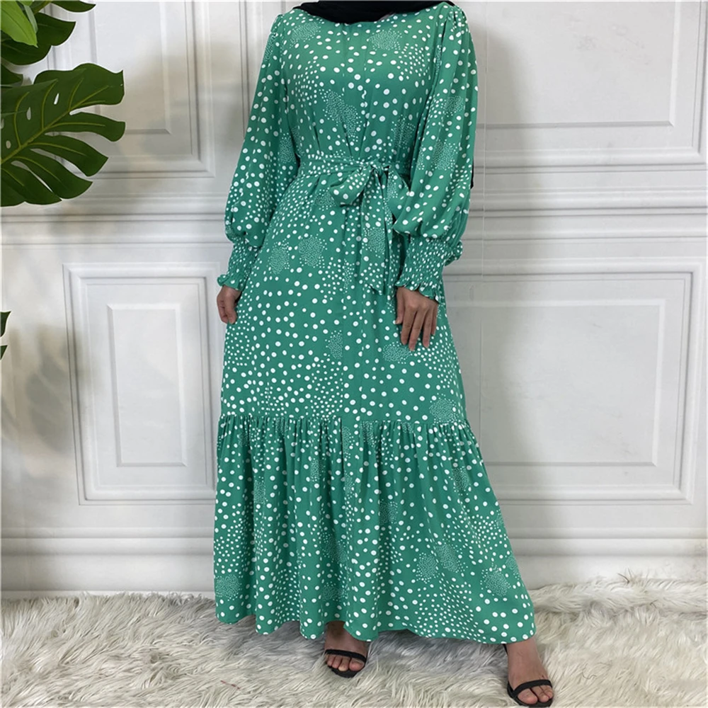 Дубай abaya платья в горошек кафтан Abaya пакистанский Турция Ислам Арабский