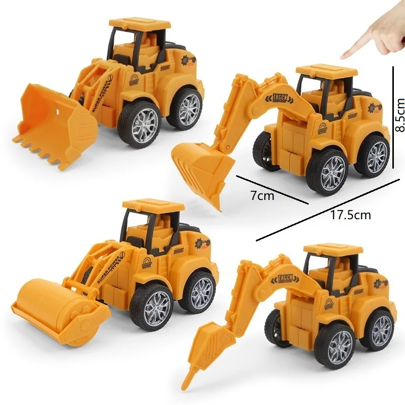 

1pc Engineering Vehicle Car Toys Plastic Diecast Construction Excavator Model Truck For Children Kids Boys Funny Birthday Gift