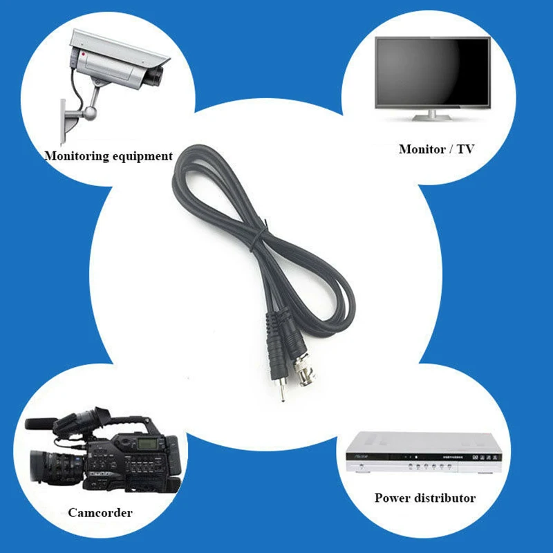 Штекер BNC на RCA штекер коаксиальный кабель адаптер соединитель для CCTV DVR камера
