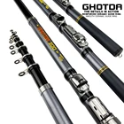 Портативная телескопическая мини-удочка GHOTDA, ульсветильник кие короткие карбоновые удилища, легко носить с собой, рыболовные снасти