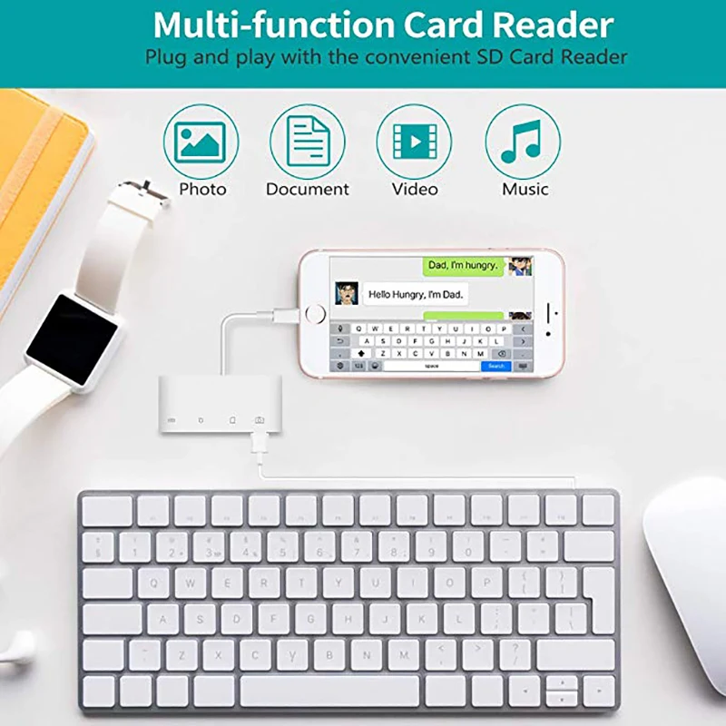 SD/TF кард-ридер 4 в 1 SD адаптер цифровой камеры ридер Трейл игры просмотра с 1USB OTG iPhone