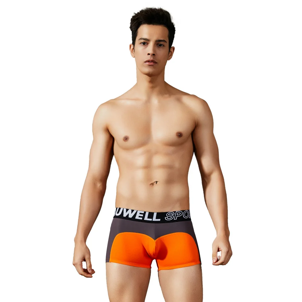 Мужское нижнее белье TAUWELL модные облегающие Лоскутные хлопковые дышащие