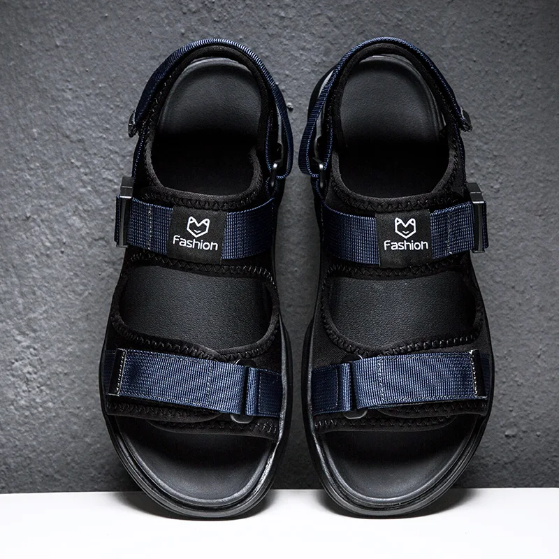 

Сандалии мужские с ремешком, кожаные, для прогулок, пляжа, летняя Уличная обувь, римские сандалии для гор