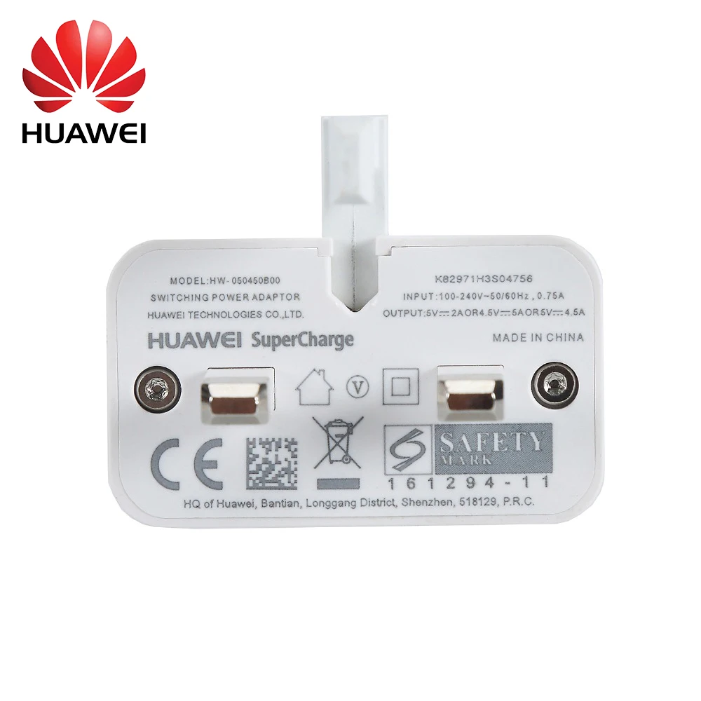 Оригинальный HUAWEI 22 5 W 5V/4.5A 4 V/5A EU/US/UK USB быстрое Сетевое зарядное устройство Supercharge