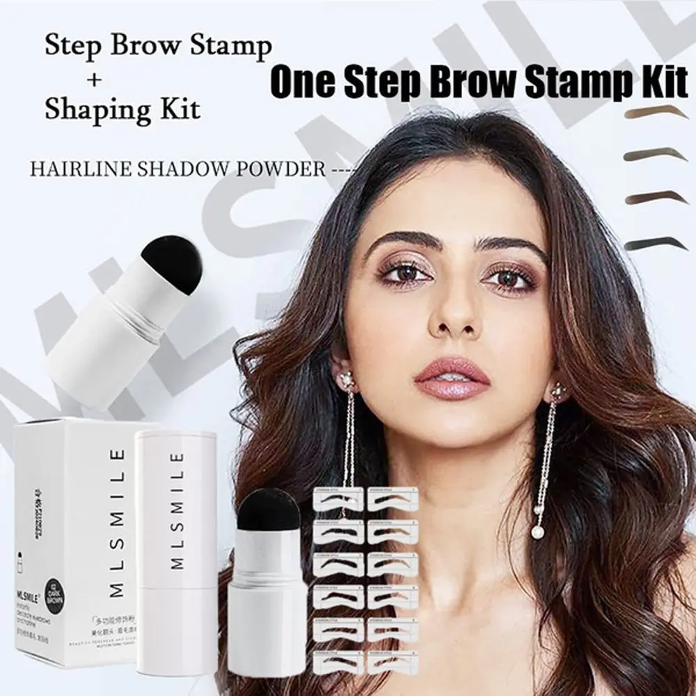 

Набор кистей для фиксации пудры и бровей, трафареты для бровей, штамп для бровей