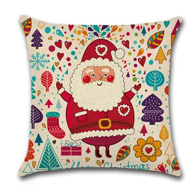 Christmas Рождественские украшения для дома, подушка с Санта Клаусом, подушка, елочные украшения, Рождественский подарок на год - Цвет: Christmas