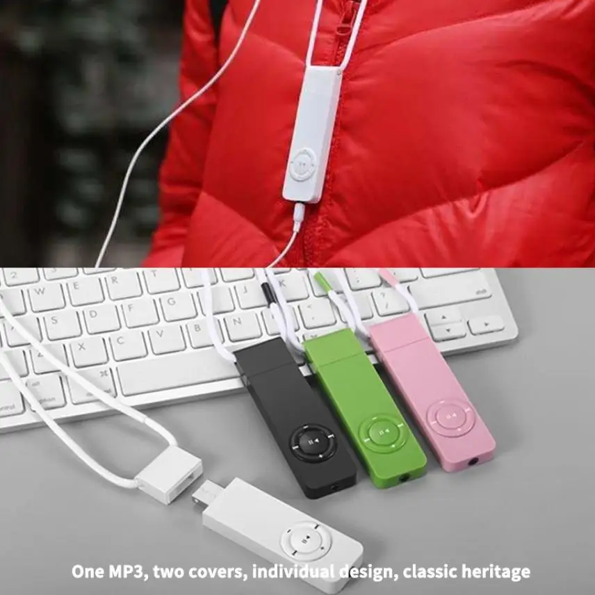 

New Portable MP3 Player Cuboid USB Straight Plug-in Card MP3 Built-in Rechargeable Lithium Battery Multi-color MP3 Music Player