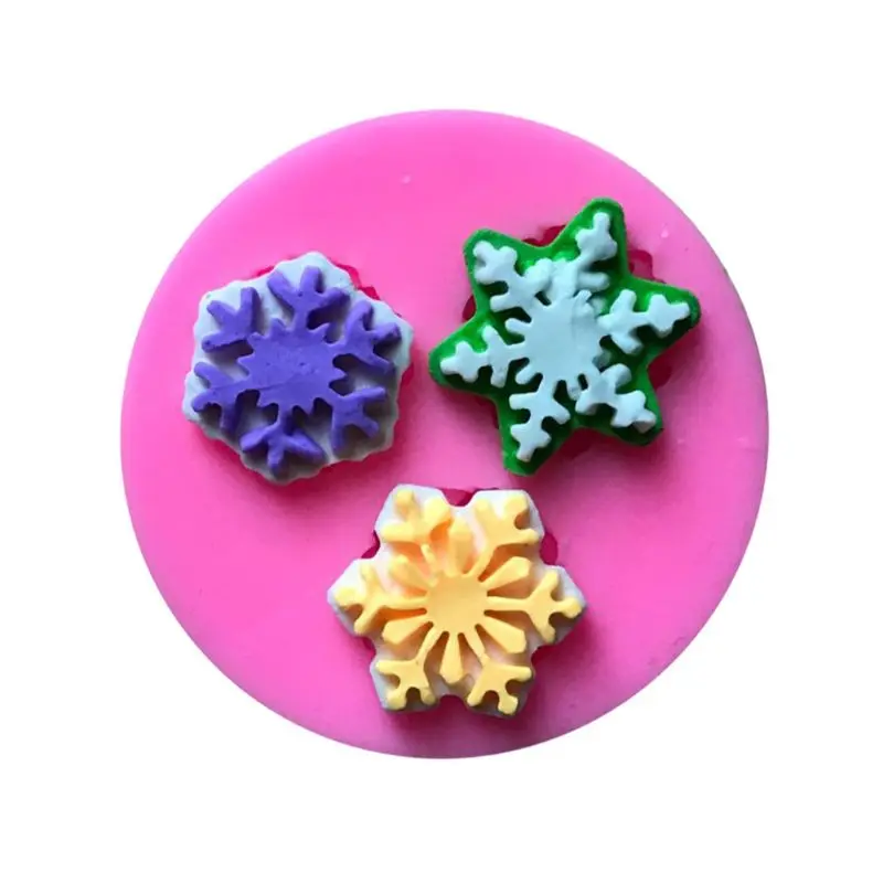 

5pcs/set Christmas Snowflake Snowman Shape Silicone Mold Cake Molds Chocolate Decoration Fondant Kitchen Cooking Tool