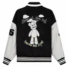 Мужская бейсбольная куртка в американском стиле, демисезонная летная куртка для женщин и пар с маленьким медведем, брендовые японские куртки в стиле хип-хоп, 2021