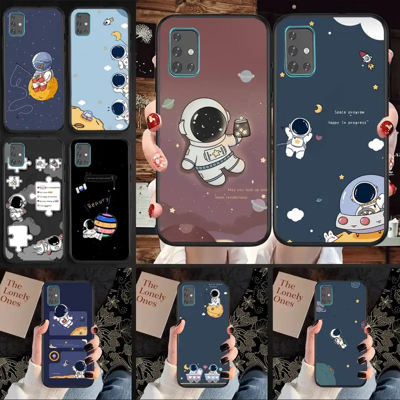 

Astronaut Spaceship Phone Case For Samsung A20 A10 A50 A51 A52 A70 A750 A720 A530 2018 Lite Cover Fundas