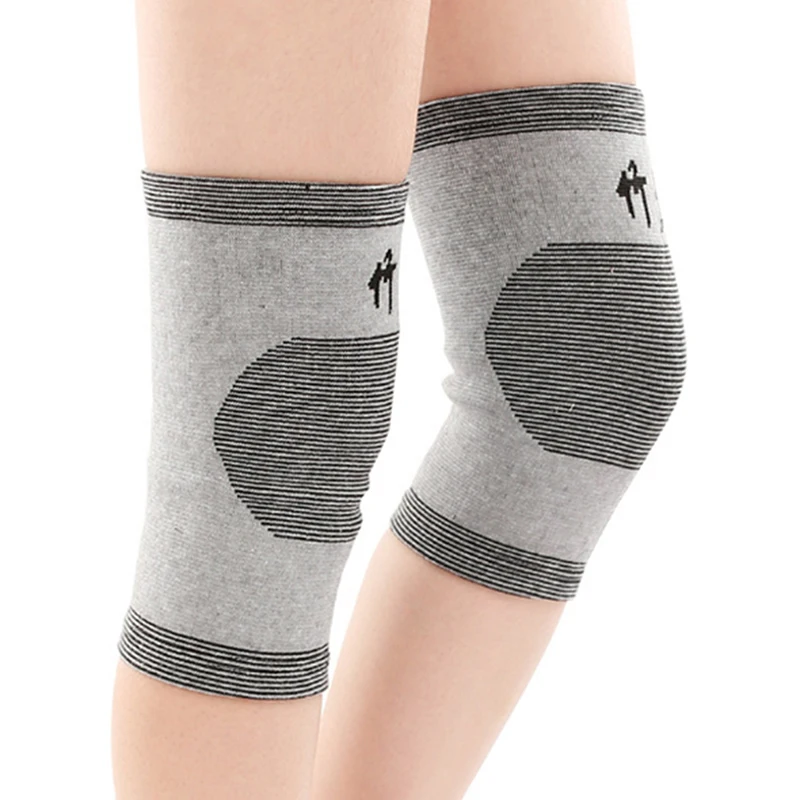 

1 Pair Winter High Elastic Warm Knee Pads Bamboo Cold Breathable Self-Heating Knee Pads Outdoor Climbing Knee Pads