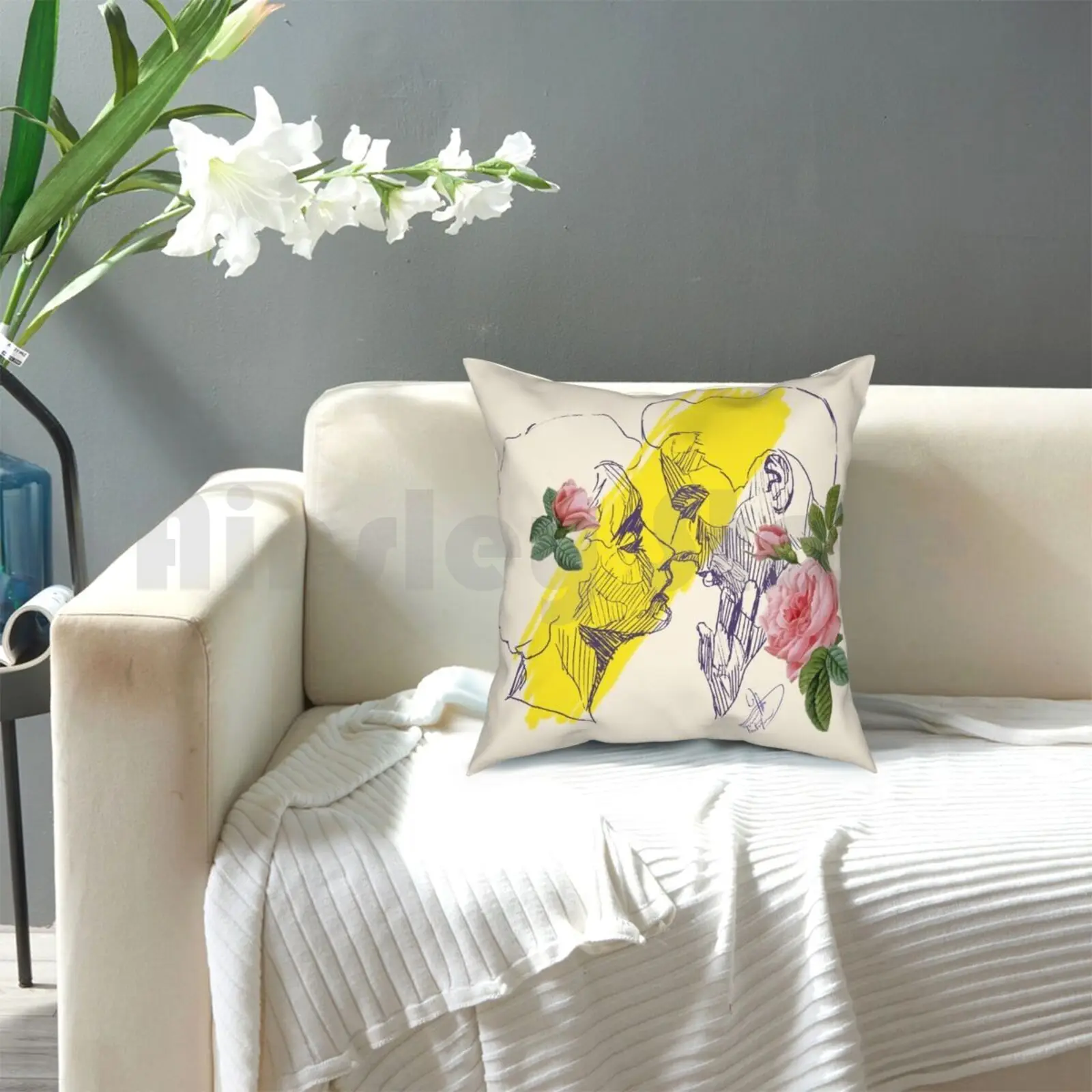 Домашняя мягкая подушка с рисунком место в фотостудии Элизабет Тейлор