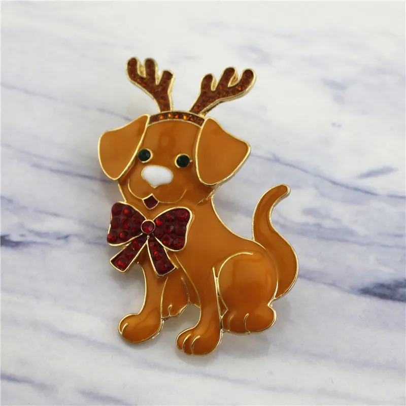 Customized Christmas gifts 2020 new dog brooch corsage clothing accessories women | Украшения и аксессуары